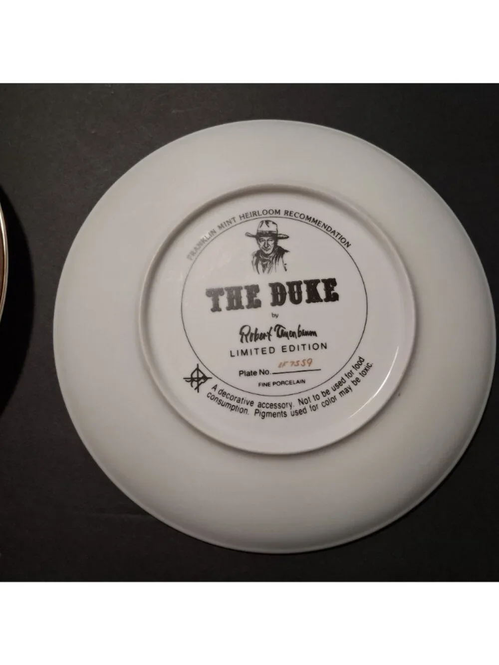 The Duke By Robert Tanenbaum Limited Edition Collectible Porcelain Plate Frankli